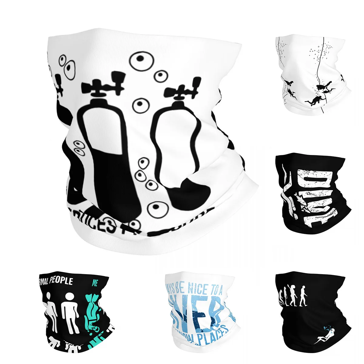 Sports Mask Breathable - Neues Scuba Diving Bandana-Halscover mit Aufdruck,