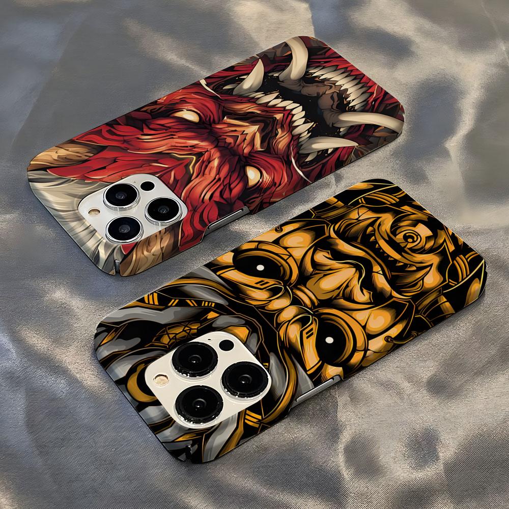 Mask Case Hard Shell - Japanische Samurai Oni Maske Handyhülle –