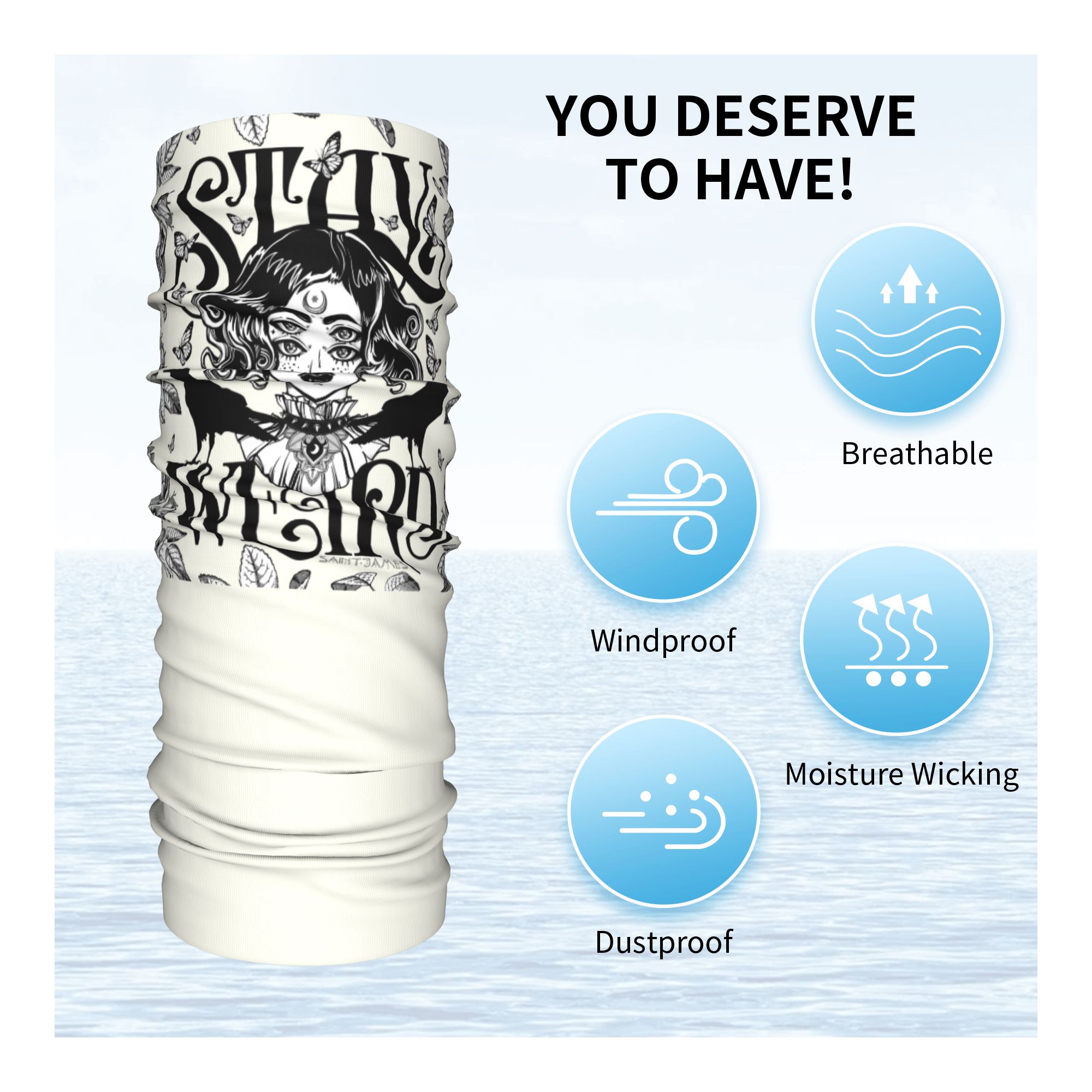 Custom Stay Weird Bandana Nack – Neck Gaiter Face Cover Bewertung und Preis